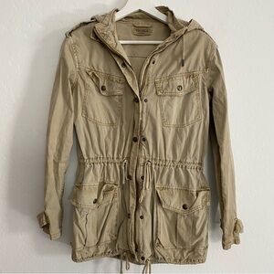 Aritzia Talula Tan Trooper Utility Military Jacket Size XS